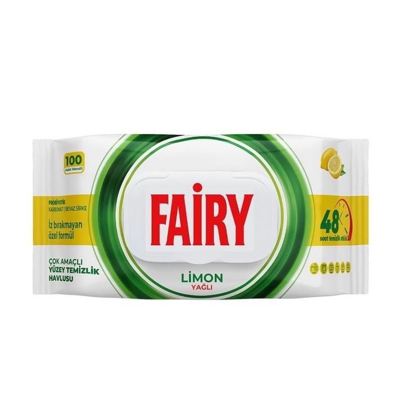 Fairy višenamenske vlažne maramice za površine limun 100kom