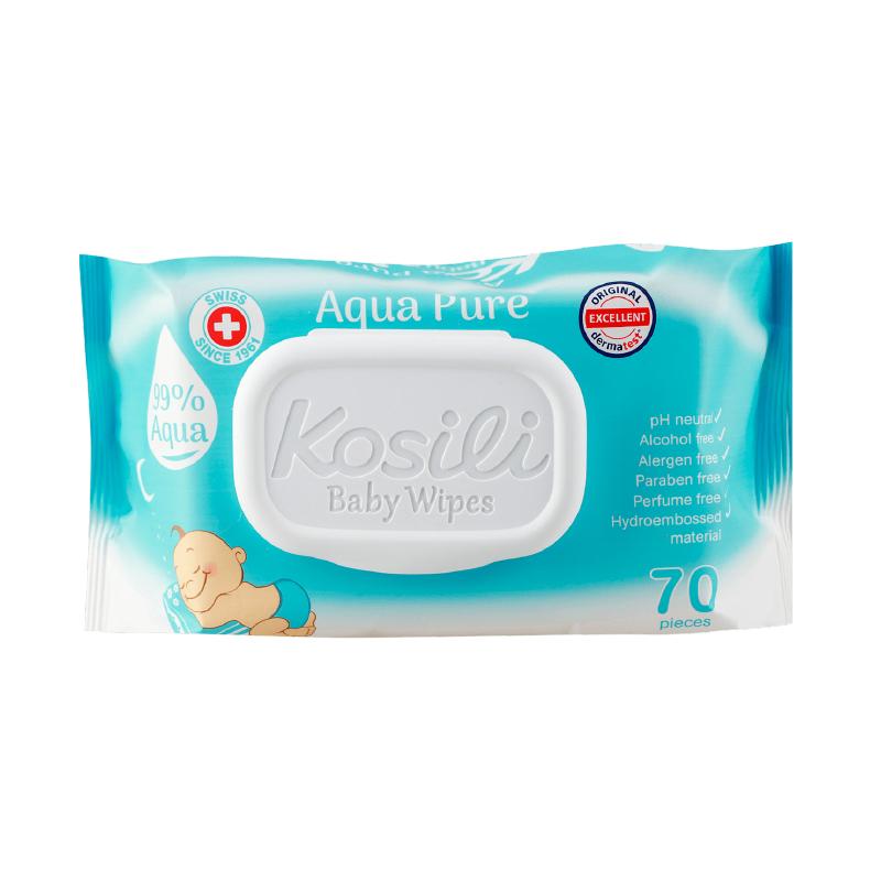 Kosili vlažne maramice aqua pure 70kom