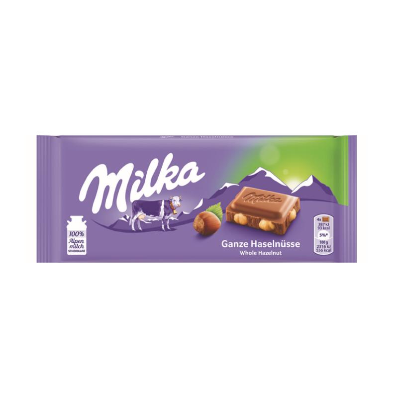 MILKA WHOLE HAZELNUTS 90g